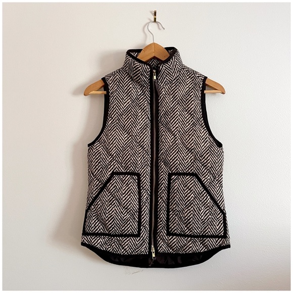 J. Crew 2012 Quilted Puffer Herringbone Vest XXS - Picture 6 of 15